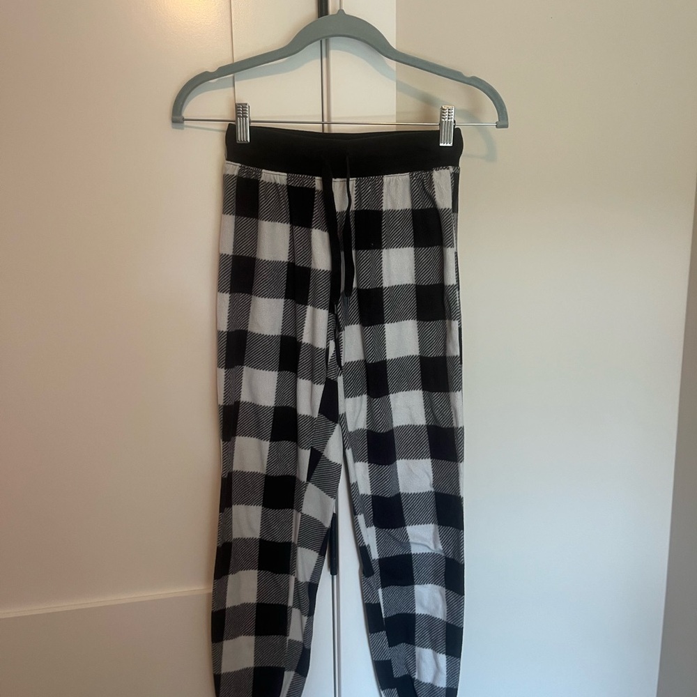 Black and White Plaid Joggers